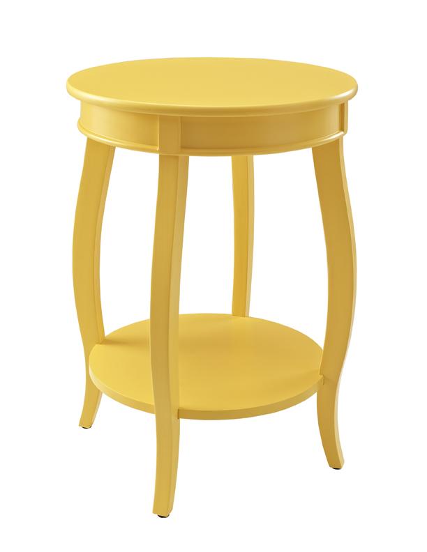Powell Accent Tables 256350 Round Table w/ Shelf Bullard Furniture
